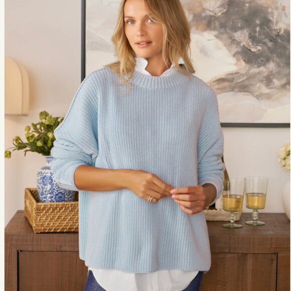 Frank and Eileen Montecito Sweater (ice blue)
